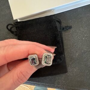 Elegant Silver-Tone Stud Earrings